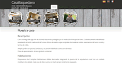 Desktop Screenshot of casabaquedano.com